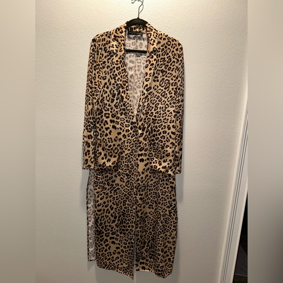 House of Harlow x Revolve *Delaney* leopard print duster jacket S - Picture 3 of 6